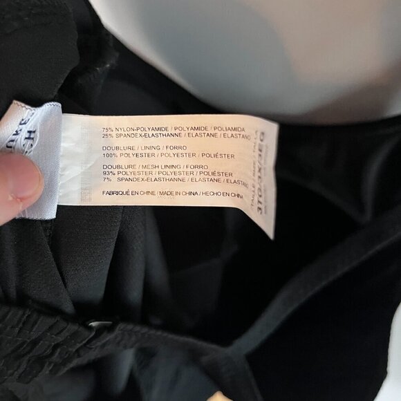 Beach Couture plus size 3X like new swimsuit black one shoulder - Picture 7 of 8